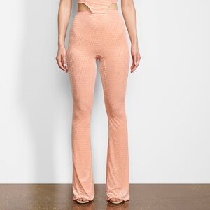 SKIMS Velvet Burnout Logo Flare Leggings